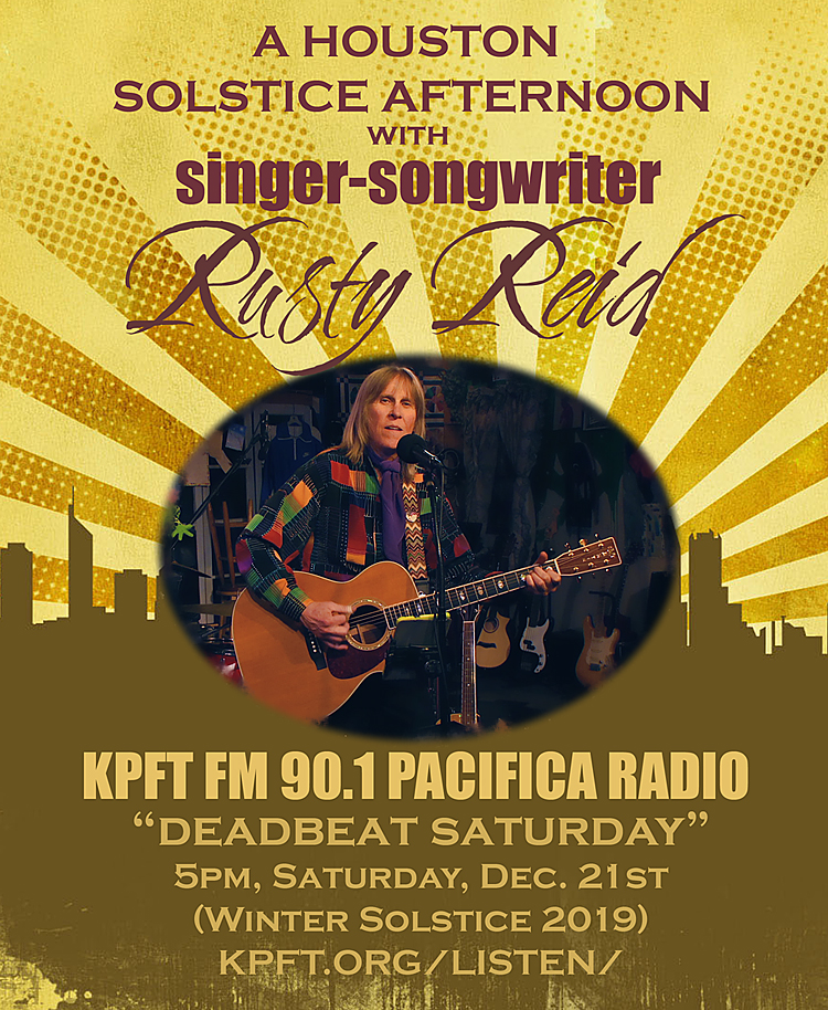 Rusty Reid, Houston KPFT Pacifica FM Live Performance and Interview